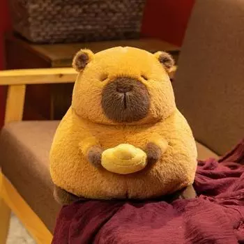 Капибара плюшевая кукла подушка мягкая кавайная мягкая игрушка для детей взрослых капибара обнимающаяся капибара плюшевые грызуны кукла подарок на день рождения валентинки жёлтый