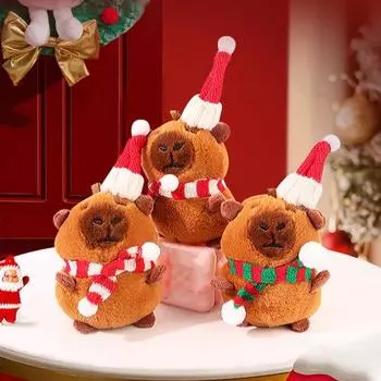 Капибара плюшевая подвеска брелок сумка рюкзак милый забавный мягкий брелок для ключей в виде животного ручной работы