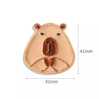 Капибара Самоклеящаяся Нашивка Стикер Плюшевая Одежда Ремонт Дырок Тканевая Наклейка Пуховик Бесшовная Вышивка Украшение для Ручного Счета calm down