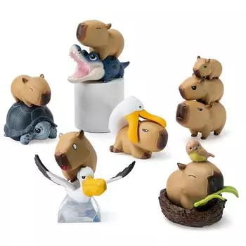 Капибара серии Blind Box Фигурки Cute Spot Animal Planet Kapibala Surprise Box Коллекционные игрушки Подарки на день рождения и год