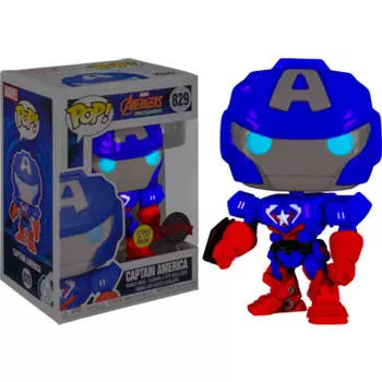 Капитан Америка Marvel Mech Glow Эксклюзивная американская поп-музыка! винил