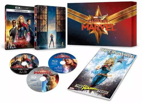 Капитан Марвел 4K UHD MovieNEX Премиум БОКС УЛЬТРА [4K HD+3D+Blu-ray+Цифровая копия+MovieNEX World] [Blu-ray]