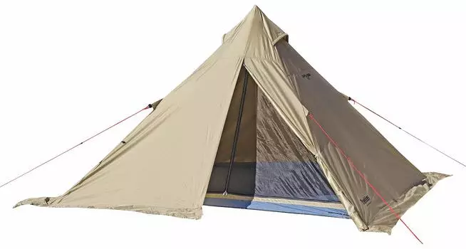 Капитан Олень (КАПИТАН ОЛЕНЬ) Палатка Tipi одностоечная палатка Rector для 4 человек 270 УФ-защитных алюминиевых стоек Водонепроницаемая тент 2000 мм Пол 3000 мм