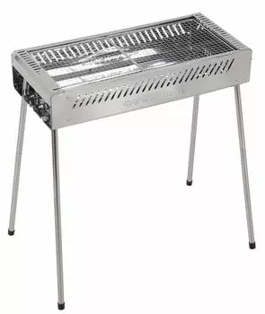 Капитан Олень (КАПИТАН ОЛЕНЬ) Печь для барбекю, гриль-барбекю, гриль-барбекю из нержавеющей стали 600 [для 5-6 человек] 2 уровня высоты, простая сборка