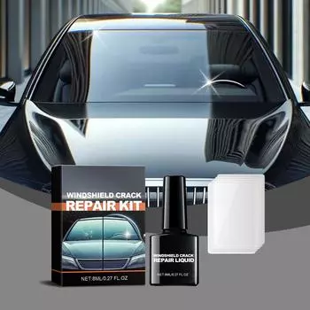 Капли для лобового стекла автомобиля Жидкий комплект для лобового стекла Быстро ремонтирует трещины 8 мл One Size чёрный