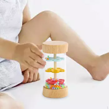 Капли дождя из бисера, обучающий музыкальный инструмент, базовые навыки, красочная игрушка-шейкер для дождя