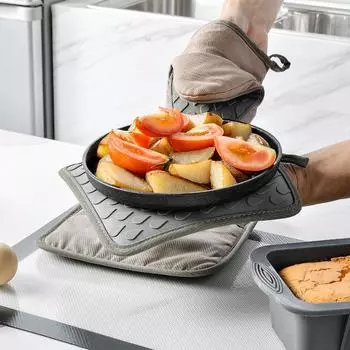 Капли воды микроволновая печь изоляционные перчатки кухонные выпечка хлопок толстый зажим для рук поднос