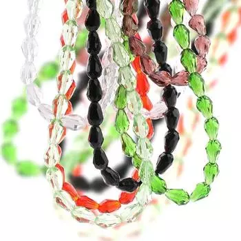 Капля воды, стеклянная бусина, браслет «сделай сам», ожерелье, ножной браслет, бусина из натурального камня, тканые ювелирные изделия из бисера, ремесла ручной работы, свадебные аксессуары 8