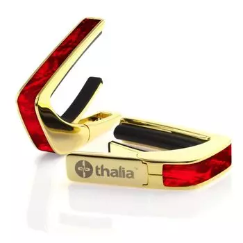 Каподастр Thalia Capos Exotic Shell ANGEL WING для гитары с накладкой на лады Серия ANGEL/КРАСНЫЙ 12 (24K ЗОЛОТО/КРАСНОЕ КРЫЛО)