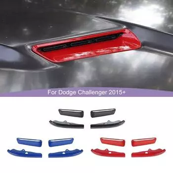 Капот двигателя автомобиля, воздухозаборник, передний бампер, защитный рукав, декоративная крышка для Dodge Challenger 2015, внешние автомобильные аксессуары красный