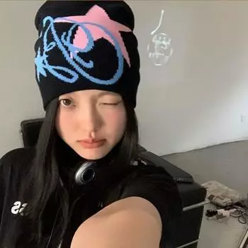 Капот Звезда Вязание Черепа Шапочки Хип-хоп Вязание крючком Кепка Мода Женщины зелёный