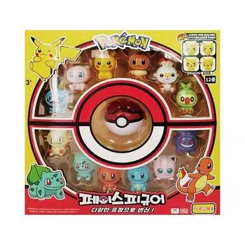 Капсульная фигурка Big Master Pokemon Face 12 комплектов, 12 комплектов, 1 комплект корейской игрушки
