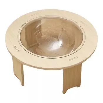 Капсульная кошачья кровать Прозрачный капсульный кошачий домик Съемная деревянная приподнятая кошачья кровать для спальни S