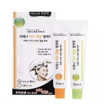 Капсульная краска для волос Richenna Easy Speedy Vita [краска типа шампуня] 1 шт. (В тюбике) - 2 цвета 2. Natural Dark Brown