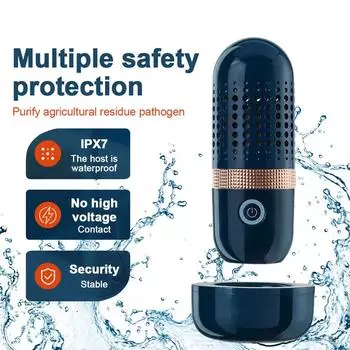 Капсульная стиральная машина для фруктов и овощей, портативный беспроводной очиститель фруктов и еды, бытовая машина для дезинфекции пестицидов USB синий