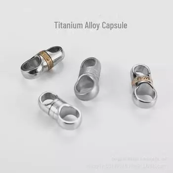 Капсульный брелок из титанового сплава с вращающимся на 360° универсальным шарниром