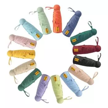 Капсульный зонт от солнца, женский солнцезащитный козырек с защитой от ультрафиолета, прозрачный зонт двойного назначения, мини-пять складной, супер легкий, компактный, портативный