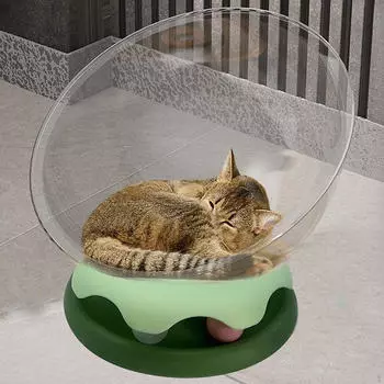 Капсула Кровать для кошек Гамак Полукруглая будка Гнездо для котенка Играющий котенок Green Small