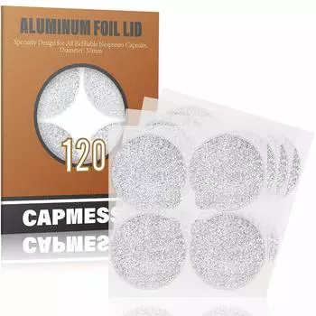 Капсулы кофе CAPMESSO с фольгированной крышкой, алюминиевой фольгированной наклейкой, оригинальные капсулы Nespresso, многоразовые, совместимые с кофемашинами Nespresso Original Line