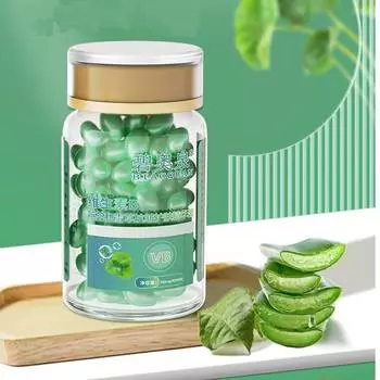 Алоэ Вера Витамин В Центелла Эссенция Капсулы, Увлажняющая Сглаживающая Укрепляющая Поры Сыворотка для Лица 1pc