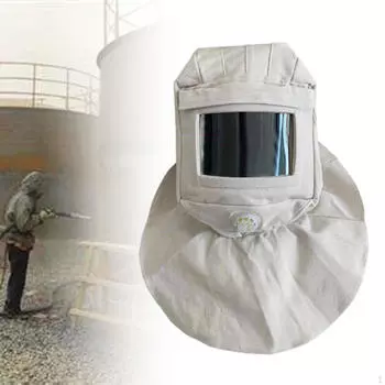 Капюшон для пескоструйной обработки Защита лица Защитное снаряжение для ветроинструмента Простая в использовании дышащая шея