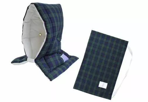 Капюшон для предотвращения стихийных бедствий со специальным чехлом, изготовленный в Японии для учеников начальной школы, размер L, подушка для предотвращения стихийных бедствий, 30 x check (от взрослых)