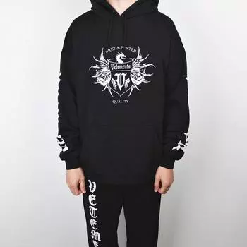 Капюшон Vetements Black Label Черный Белый UA52TR900B