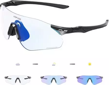KAPVOE фотохромные спортивные солнцезащитные очки велосипедные очки прозрачные UV400 велосипед бег на открытом воздухе ночные ветрозащитные защитные очки защита, женские мужские