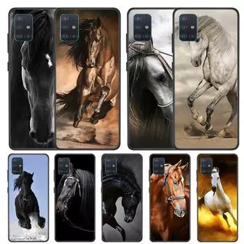 Капы с бегущей лошадью для Samsung Galaxy A51 A71 A72 M30s A21 A21s A31 A41, чехлы для телефонов M31s M51 A21 A12 A02s, чехол Samsung M31s