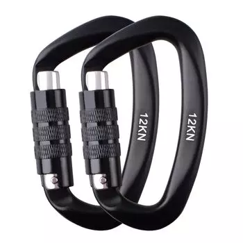 Карабин Azarxis Lock Грузоподъемность 12 кН Карабин для скалолазания Кнопка D-образное кольцо Алюминиевое кольцо для ключей с замком Предотвращение падений Ультралегкий Многофункциональный