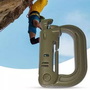 Карабин для скалолазания Износостойкий Тонкая работа Высокая прочность Антикоррозийный Высокая твердость Многоцелевой пластиковый рюкзак Скоба Карабин Крюк зелёный