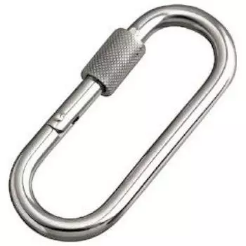 Карабин Mizumoto из нержавеющей стали, диаметр проволоки 10 мм, длина 89 мм, B2110 (с кольцом)