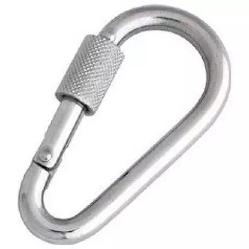 Карабин Mizumoto из нержавеющей стали, тип «баклажан», диаметр проволоки 8 мм, длина 81 мм, B1019