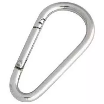 Карабин Mizumoto из нержавеющей стали, тип «баклажан», диаметр проволоки 10 мм, длина 102 мм, B1977 (Нет кольца)