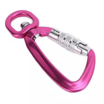 Карабин с автоматической блокировкой, вращающийся на 360 градусов, аксессуар-крюк для собачьего поводка, гамаков, рюкзаков, черный