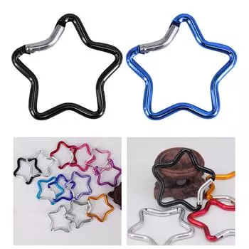 Карабин с пряжкой в форме звезды для скалолазания, алюминиевый сплав, прочный брелок для кемпинга, рыбалки, пешего туризма, путешествий зелёный