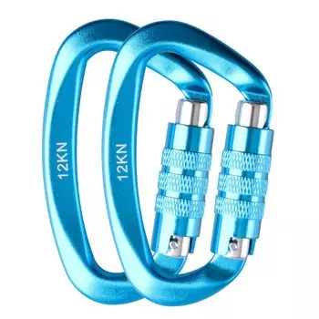 Карабин YAPJEB с замком, грузоподъемность 12 кН, 1200 кг, алюминиевый карабин для альпинизма, D-образное кольцо, сверхлегкий гамак, брезент для кемпинга, аварийный