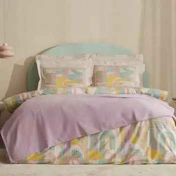 Karaca Двойной пододеяльник Home Сосна, комплект пике, сиреневый