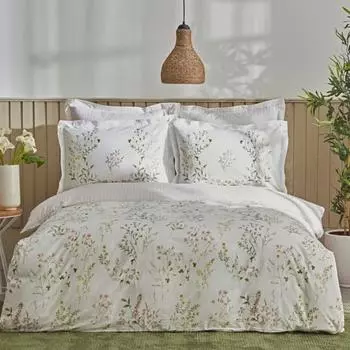 Karaca Двойной пододеяльник Sera из 100% хлопка, зеленый