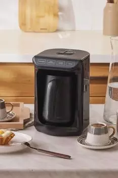 Karaca Hatr Kzde Турецкий кофе и турецкая кофемашина Блестящая черная емкость на 5 чашек с большим количеством пены