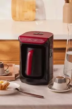 Karaca Hatr Kzde Турецкий кофе и турецкая кофемашина, красная емкость на 5 чашек с большим количеством пены