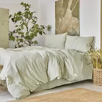 Karaca Home 4 Elements Бежевый комплект из 100% хлопка с двойным пододеяльником Toprak