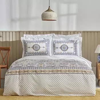 Karaca Home Aprika Комплект двойных пододеяльников из 100% хлопка, синий