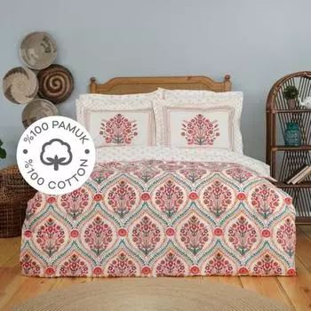 Karaca Home Carmenta Комплект пододеяльников из 100% хлопка с плиткой