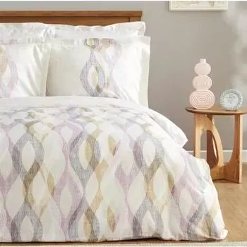 Karaca Home Joan Бежевый комплект пододеяльников из хлопкового атласа с двойными стенками