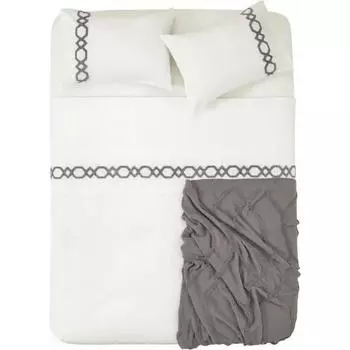 Karaca Home Julia Антрацитовый комплект пододеяльников