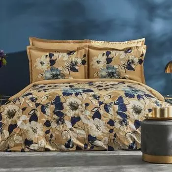 Karaca Home Karen, комплект пододеяльников из 100 % хлопка с двойным атласом, бежевый