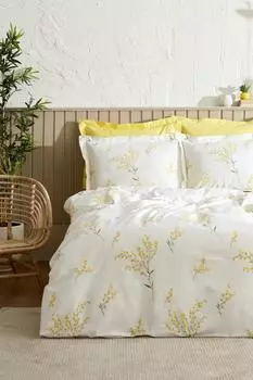 Karaca Home Loretta Желтый комплект двойных пододеяльников из 100% хлопка из 100% хлопка (ПП)