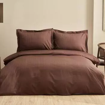 Karaca Home Uniq Комплект пододеяльников из 100% хлопка с двойным атласом, коричневый