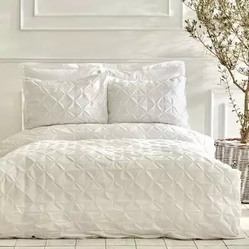 Karaca Home White Collection Комплект пододеяльников Punto из 100% хлопка, белый